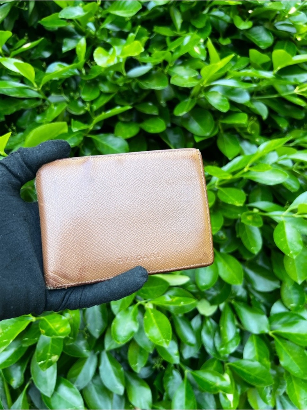 BVLGARI Brown Textured Leather Bi-Fold Wallet (Men’s) - Picture 8 of 8